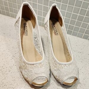 Michael & Bordeaux Paris pep toe wedges platform shoes